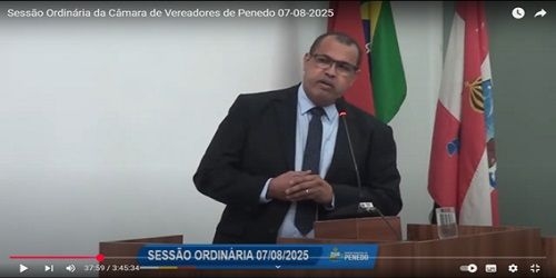 Vereador Derivan Thomaz fala da tribuna e agradece à gestão RL por políticas públicas voltadas para a Marituba do Peixe