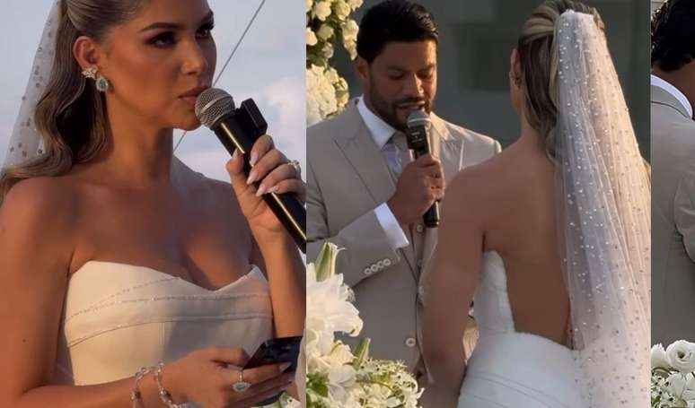 Ostentação, alfinetadas nos votos e troca de vestidos: TODOS os detalhes do segundo casamento de Hulk e Camila Ângelo