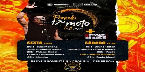 Calendário de eventos traz mais um Penedo Moto Fest 12ª Edição
