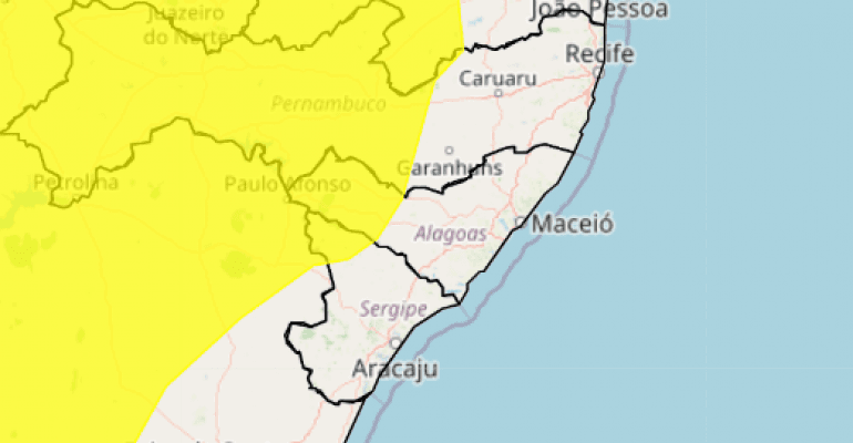 Inmet alerta para baixa umidade do ar em 16 cidades de Alagoas