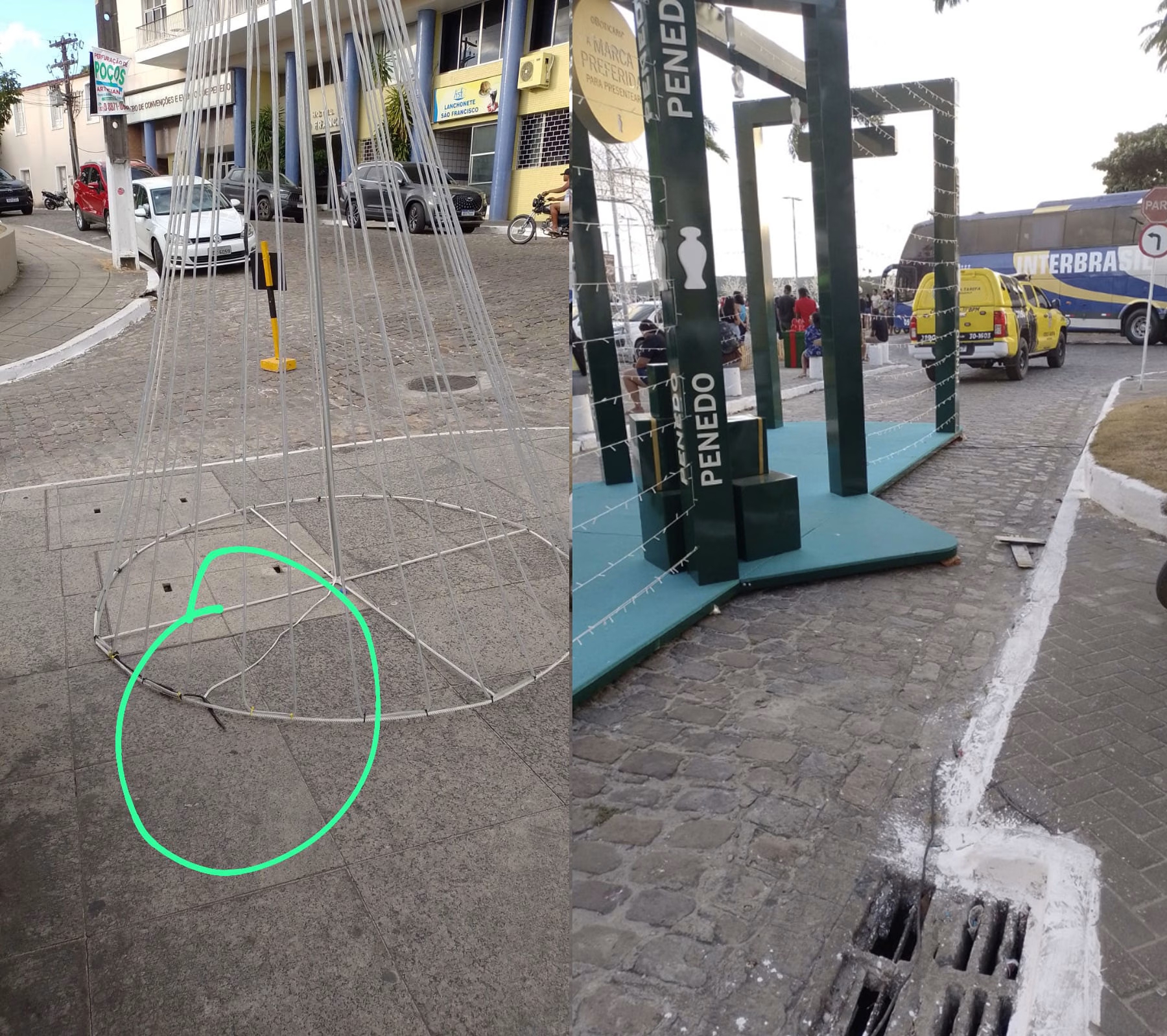 Vandalismo danifica Penedo Luz e prejudica celebridades natalinas