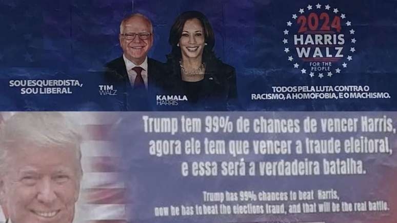 Cidade mineira faz campanha para Trump e Kamala
