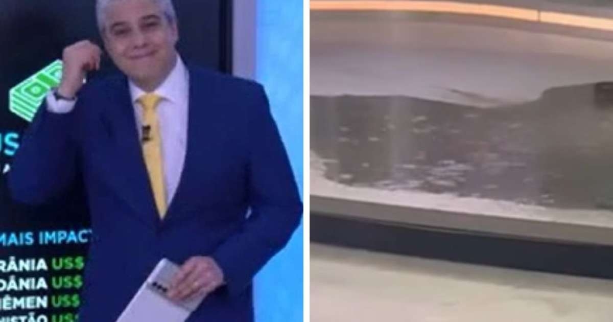 Estúdio da CNBC Brasil alaga ao vivo após cano estourar