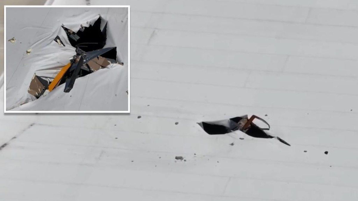 Helicóptero cai em armazém e deixa dois mortos