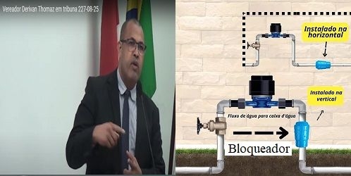 Vereador Derivan Thomaz aprova Lei do Bloqueador de Ar na rede hidráulica