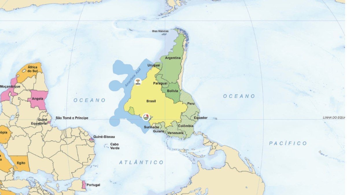 IBGE Apresenta Mapa-Múndi Invertido com o Brasil no Centro