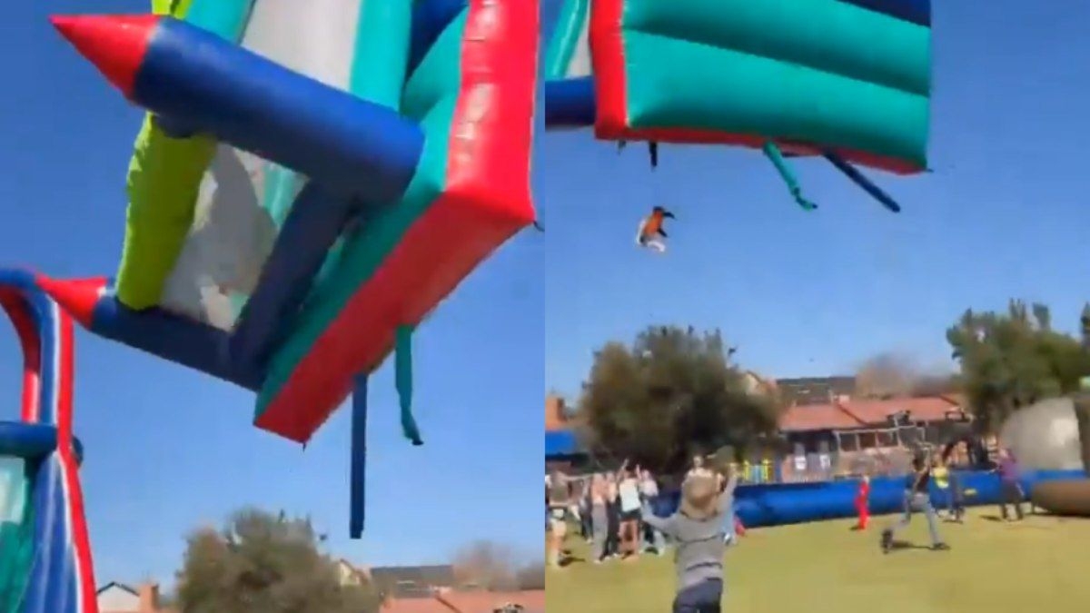 Crianças feridas em castelo inflável na África do Sul