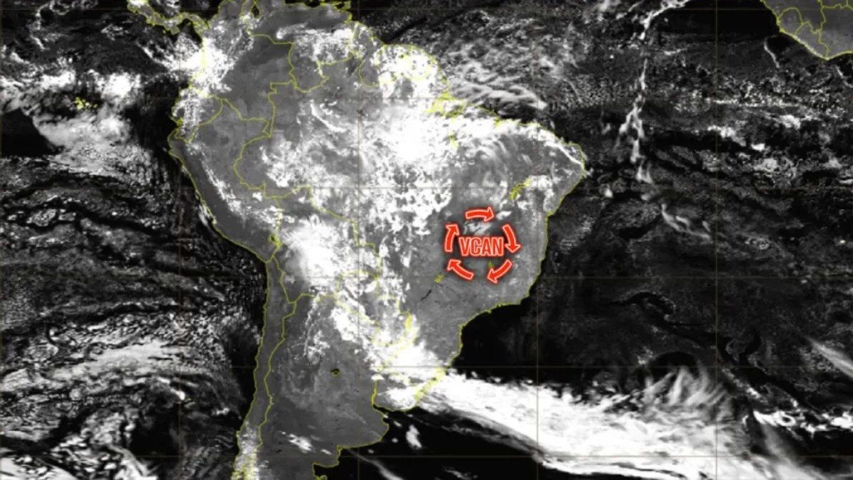 Vórtice ciclônico afetará o tempo no fim de ano