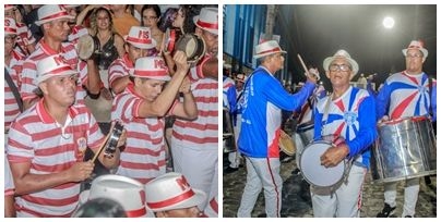 Batucadas Unidos do Bairro e Milionários do Samba arrastam multidão no Corredor da Folia