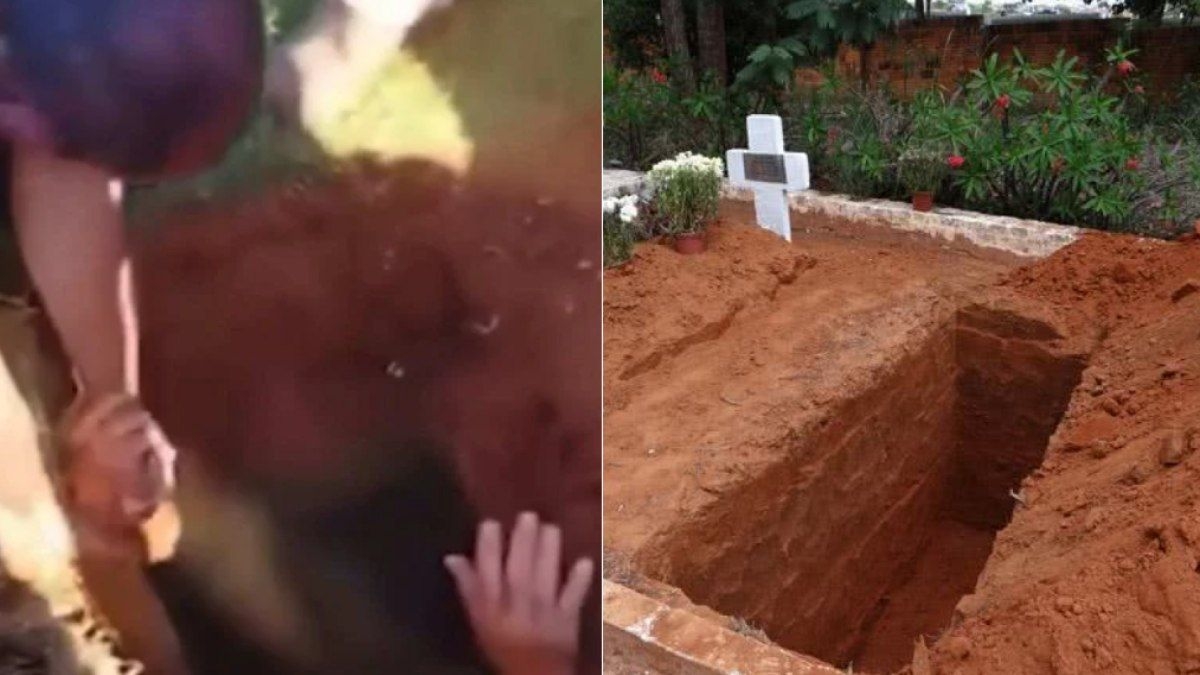 Homem cai em cova de cemitério durante sepultamento no DF