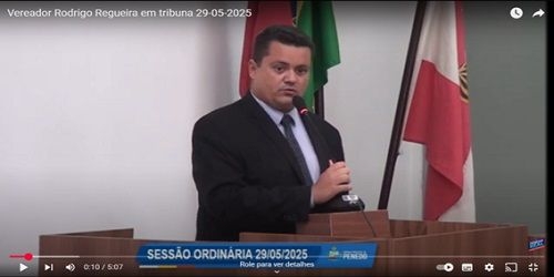 Vereador Rodrigo Regueira fala da tribuna sobre visita ao Povoado Imbira em companhia do vice-prefeito, Valdinho Monteiro