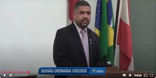 Vereador Denys Reis aborda da tribuna da CVP do feminicído à saúde de Penedo