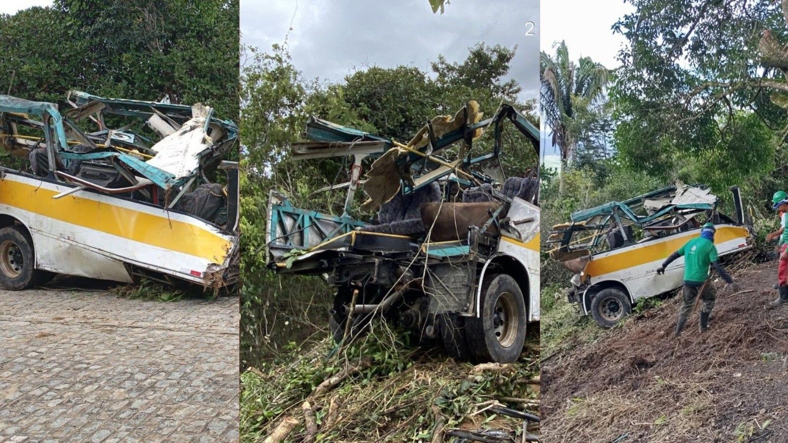 Retirada de ônibus que caiu e matou 20 pessoas em AL