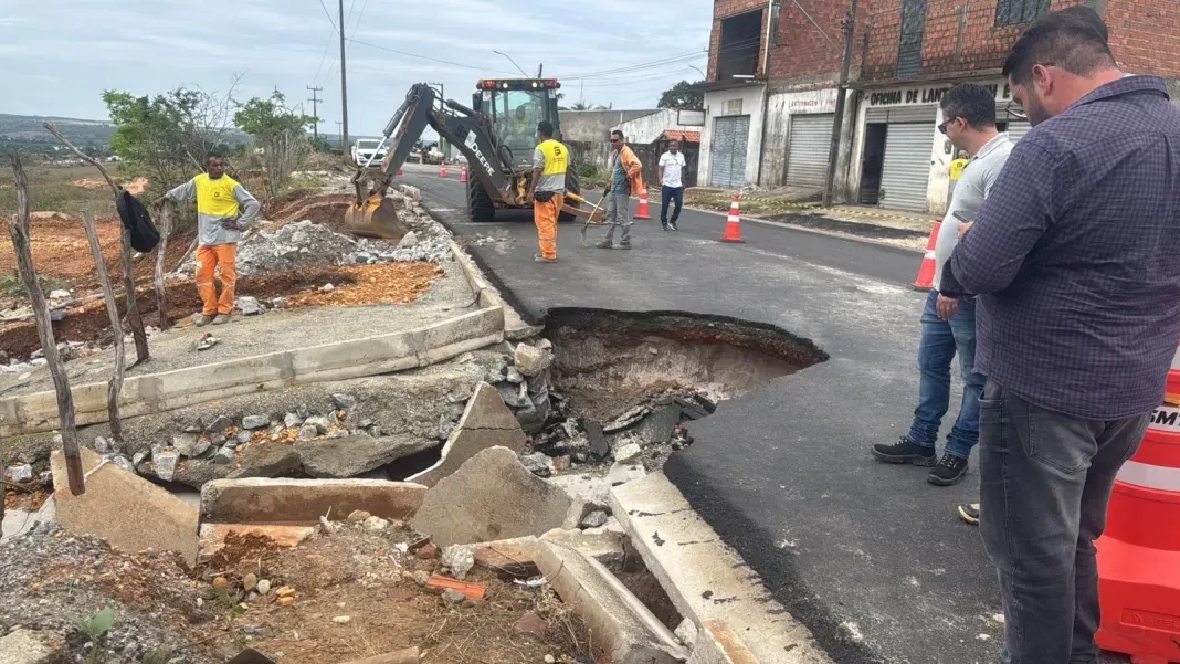 Prefeitura de Penedo agiliza correção de novo dano na Rodovia Mário Freire Leahy