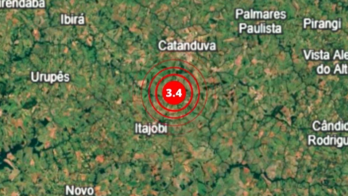 Tremor no interior de SP é registrado com magnitude 3,4