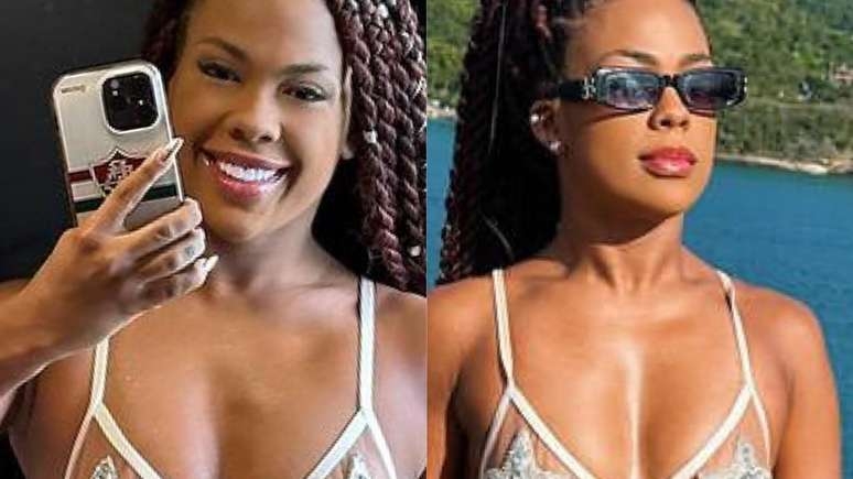 Marvvila curte dia de sol com biquíni transparente e rouba a cena em cruzeiro do Neymar