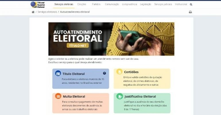Título Net tem novas funcões para facilitar serviços ao eleitor