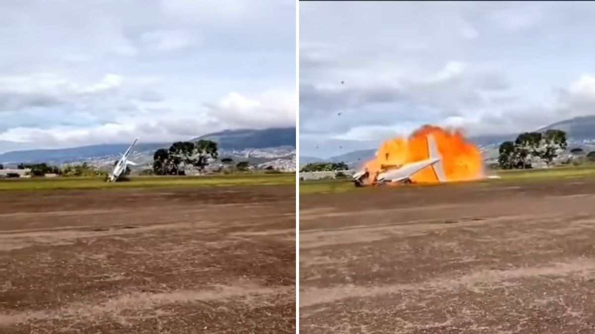 Avião cai e explode na Venezuela deixando duas vítimas