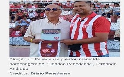 Soport Club Penedense presta homenagem ao seu mais longevo médico, Fernando Andrade