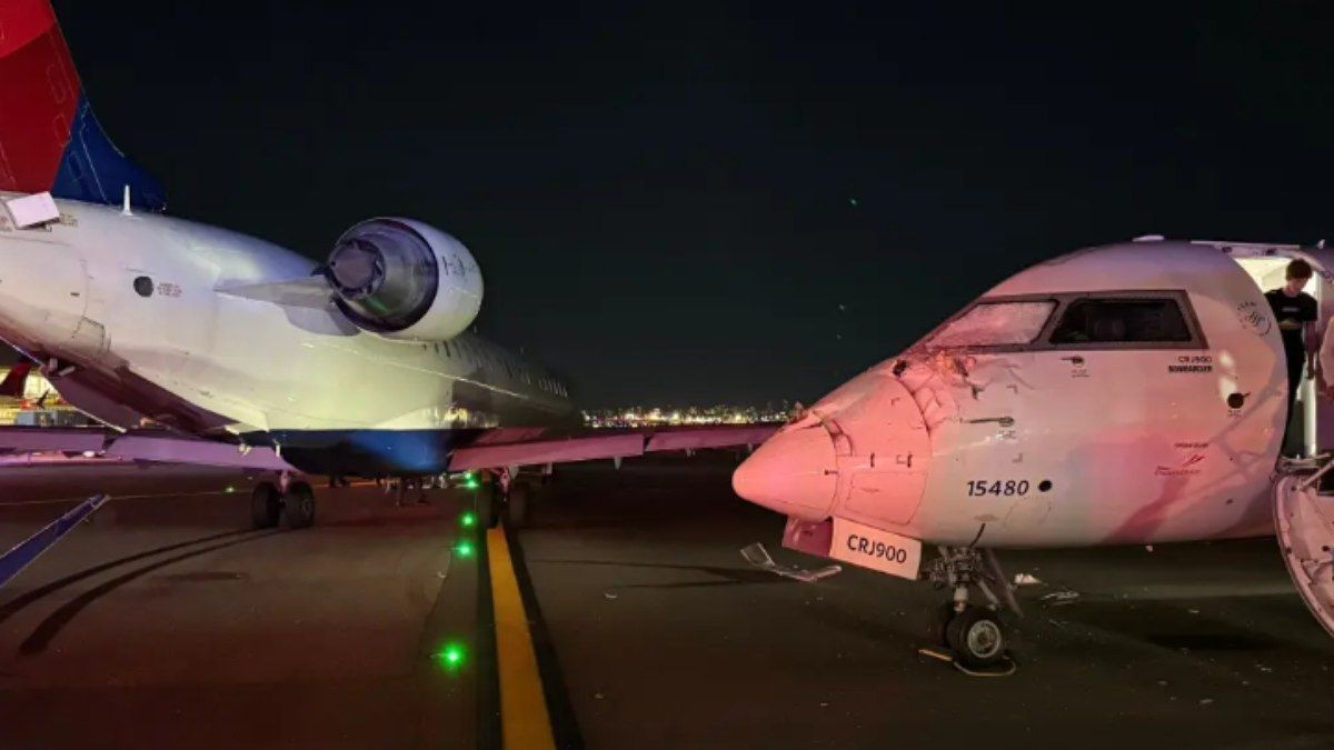 Colisão entre aviões gera confusão em LaGuardia