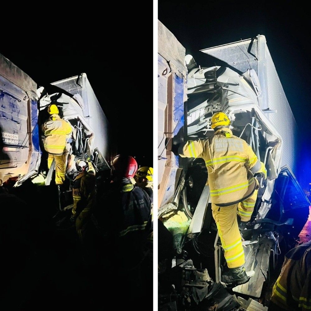 Acidente entre carretas na BR-040 resulta em morte