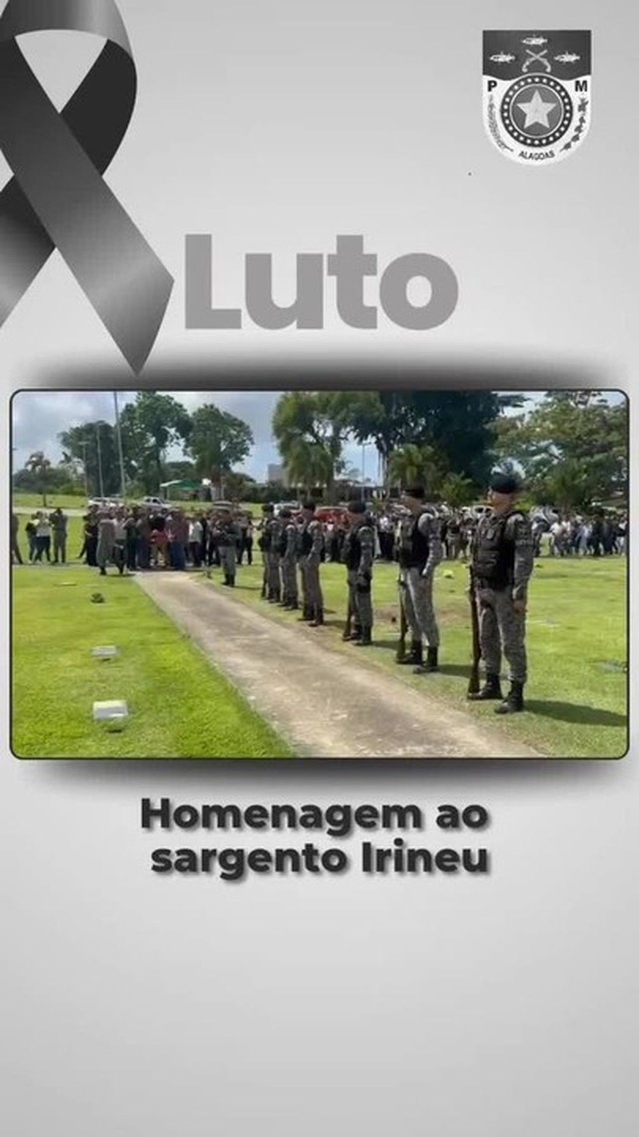 Sargento Cícero Irineu é enterrado após assalto fatal em Maceió