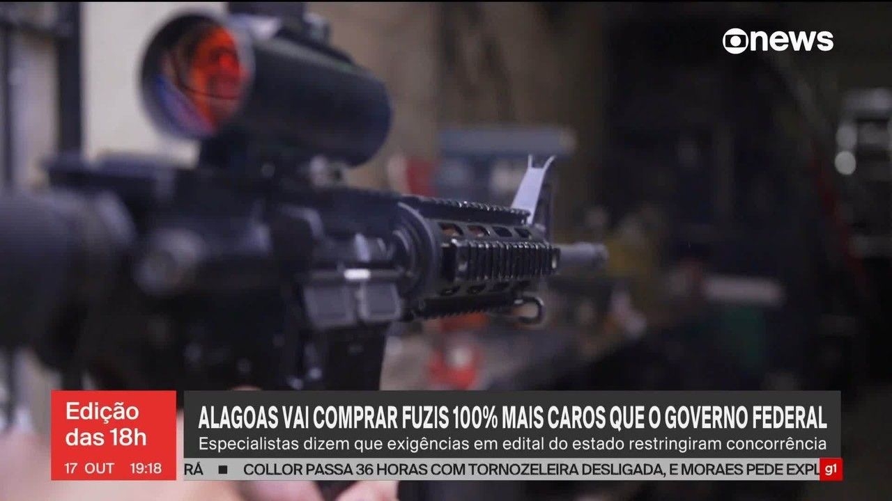 Alagoas compra fuzis com preço muito acima do valor federal