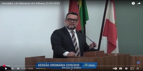Léo Marques, líder da bancada, fez discurso elogiando colega pelos feitos em parcerias