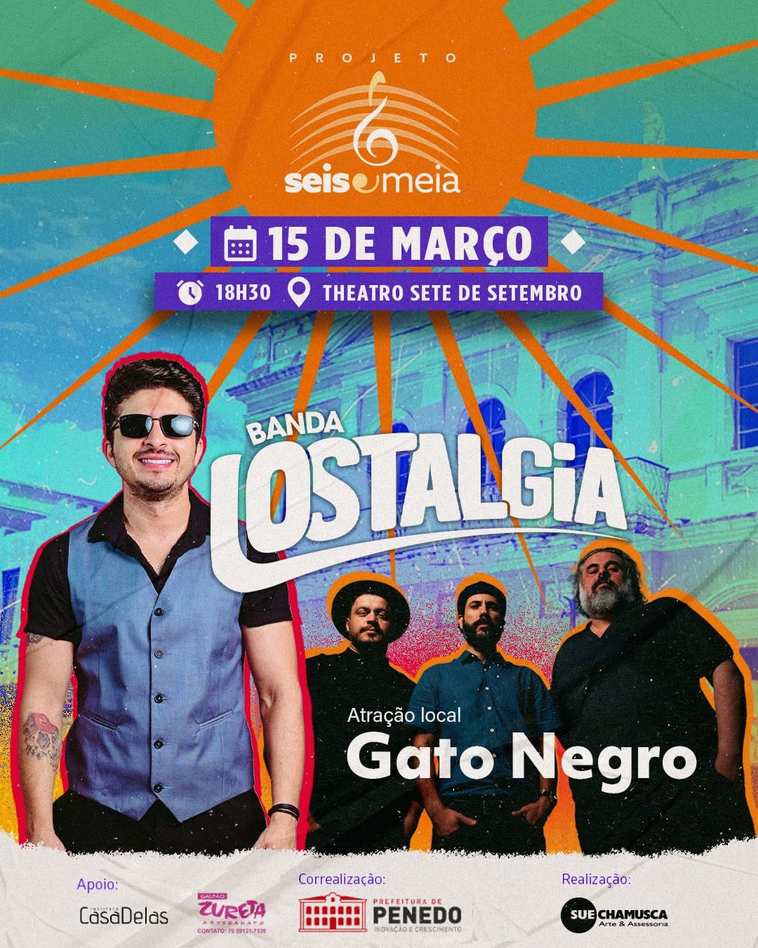 Projeto Seis e Meia traz shows mensais a Penedo