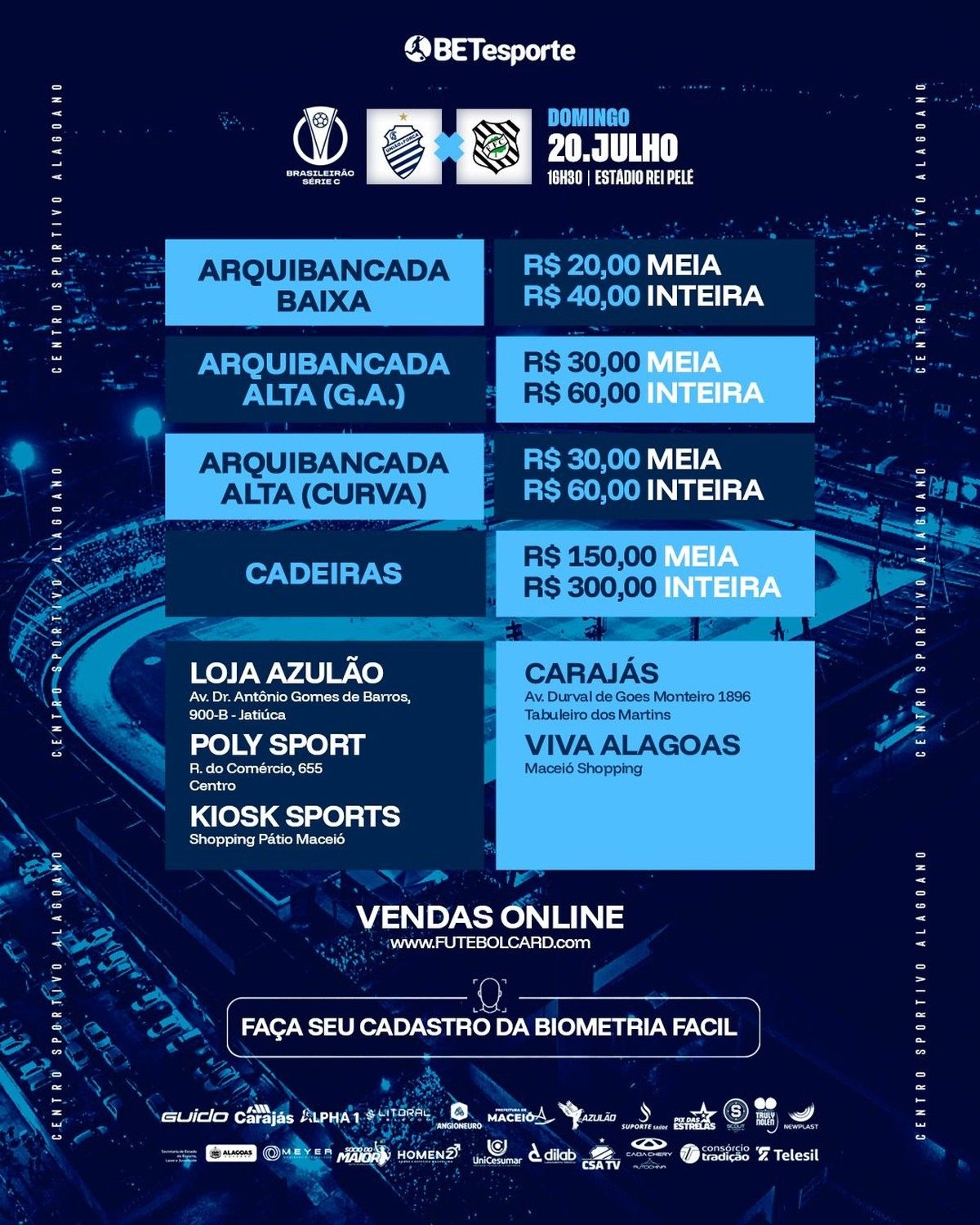 Ingressos do CSA para jogo contra o Figueirense à venda