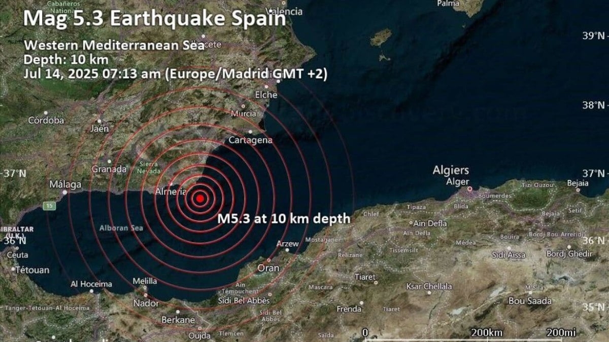 Terremoto de 5,4 graus assusta sul da Espanha