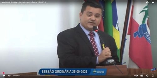 Vereador Rodrigo Regueira em tribuna fala sobre o Assistência com Você