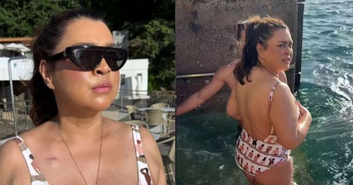 Preta Gil celebra mergulho após alta do hospital