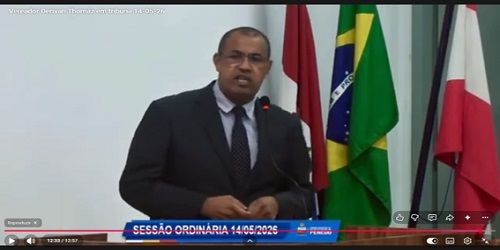 Derivan Thomáz cobra cumprimento de leis municipais e direitos dos servidores em sessão da Câmara